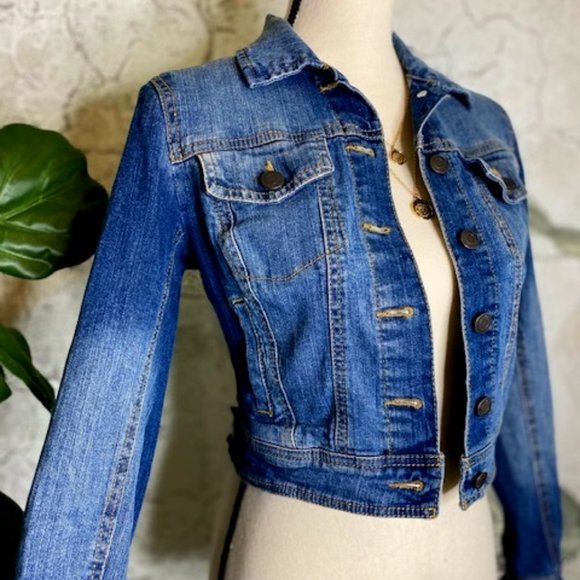 ladies crop denim jacket